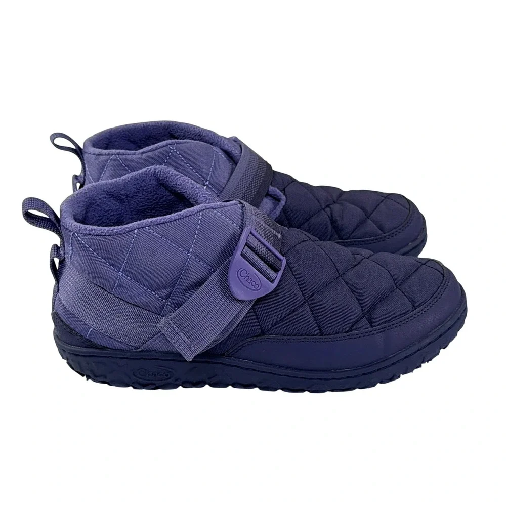 Chaco Ramble Puff Boots Womens 9 Purple Quilted Fleece Lined Outdoor Cozy Shoes